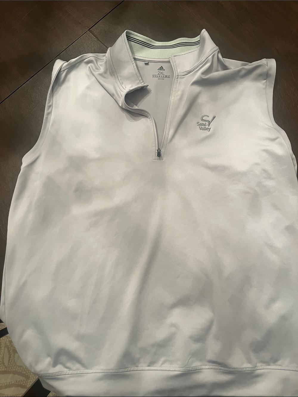adidas White Sleeveless Quarter-Zip Golf Tank